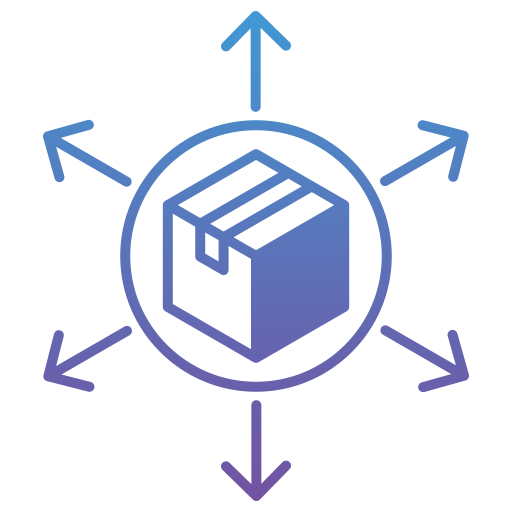 distribución icono gratis