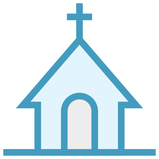 casa de adoración de cristianos. icono gratis