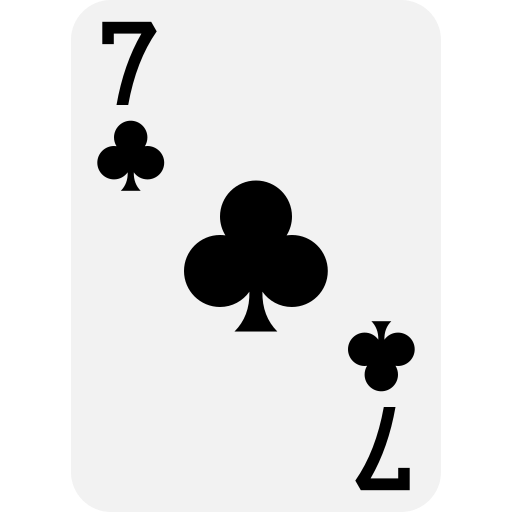 Seven of clubs free icon
