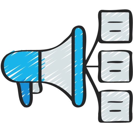 mercadeo social icono gratis