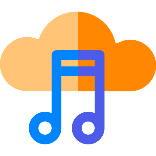 nube de música icono gratis