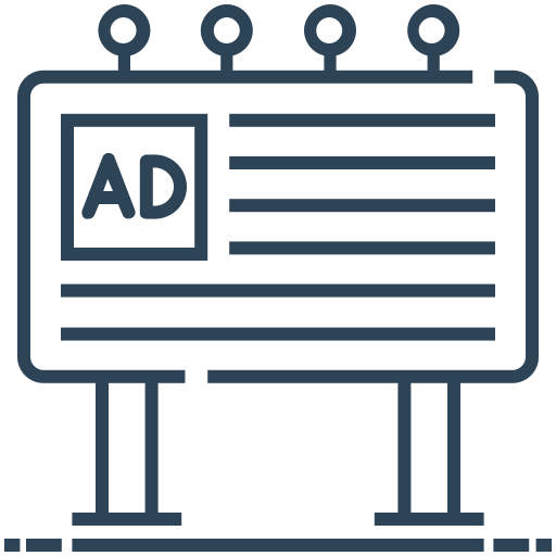 Advertising free icon