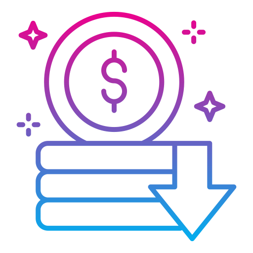 pérdida de dinero icono gratis