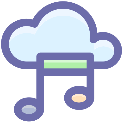 nube de música icono gratis