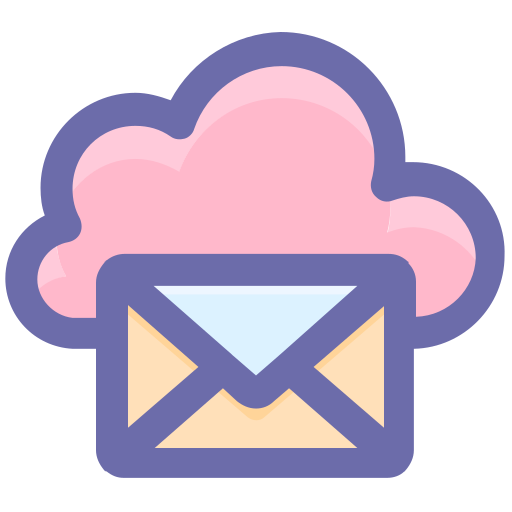 nube de correo icono gratis