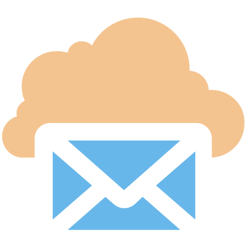 nube de correo icono gratis