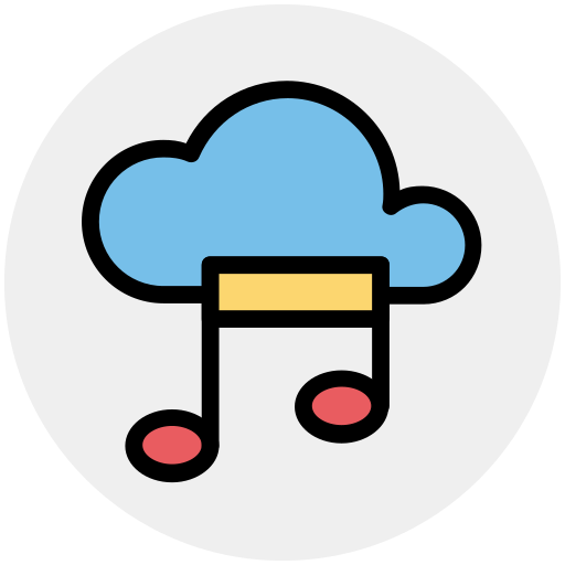 nuage de musique Icône gratuit