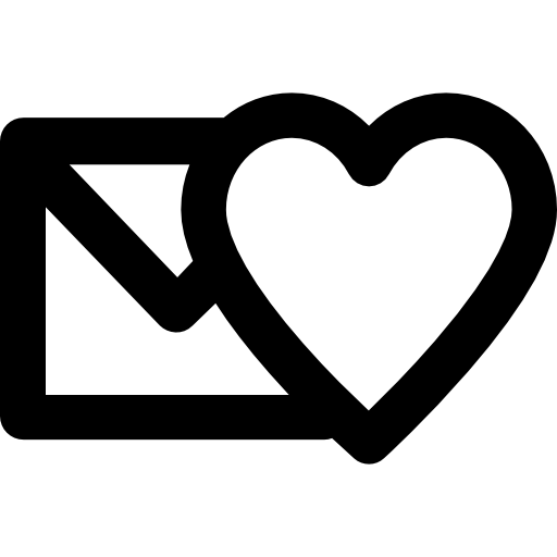 Love Letter Vector Market Bold Rounded Icon