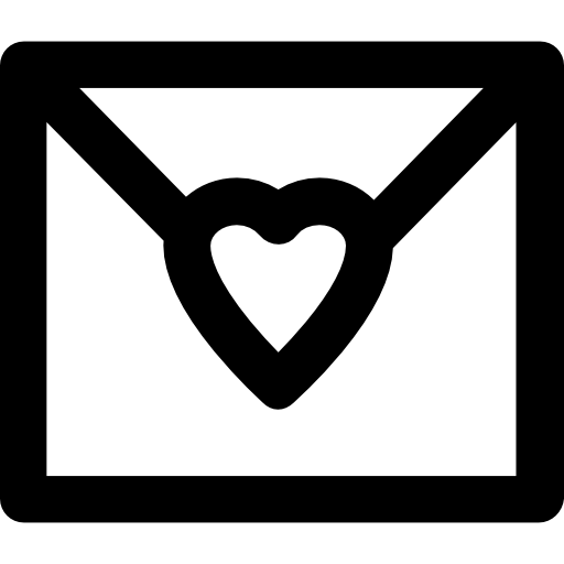 carta de amor icono gratis