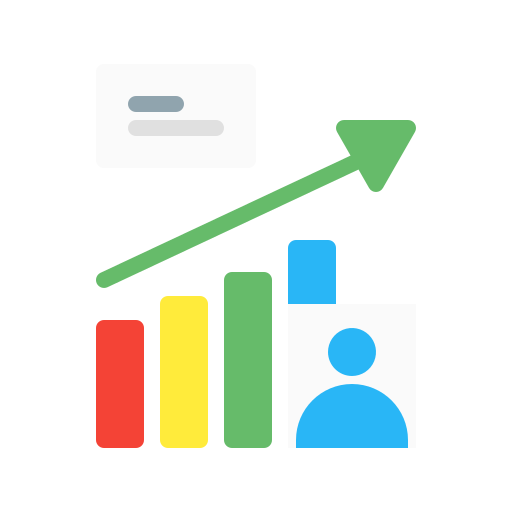 análisis de mercado icono gratis