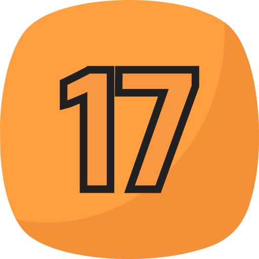 diecisiete icono gratis