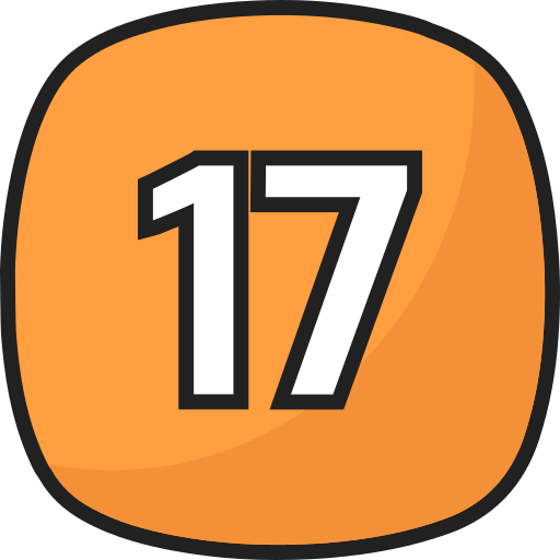 diecisiete icono gratis