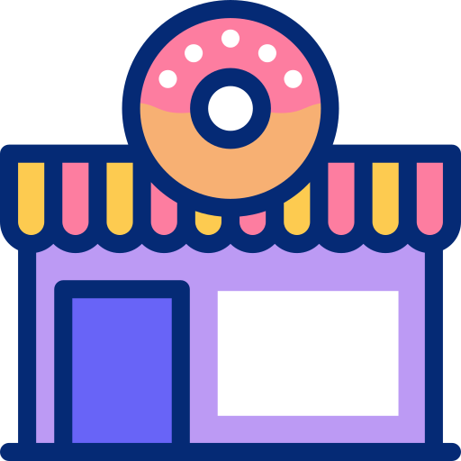 tienda de donas icono gratis