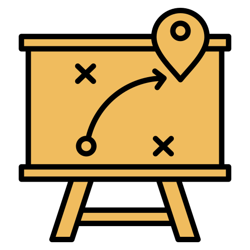 mapa estratégico icono gratis