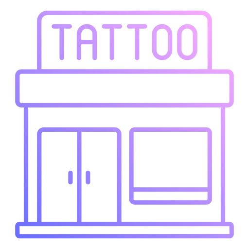 salón de tatuajes icono gratis