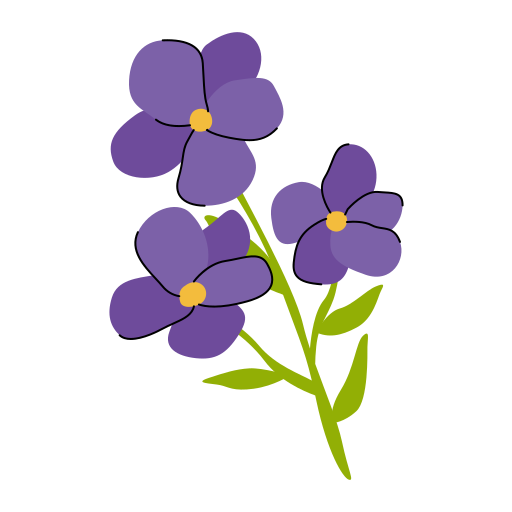 flor violeta icono gratis