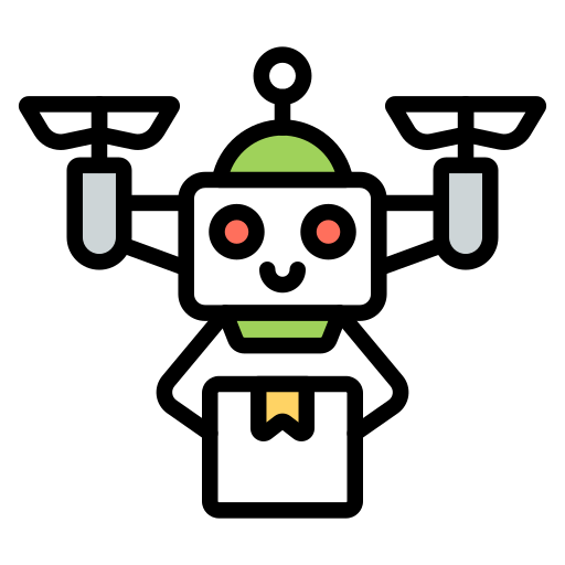 entrega de robots icono gratis