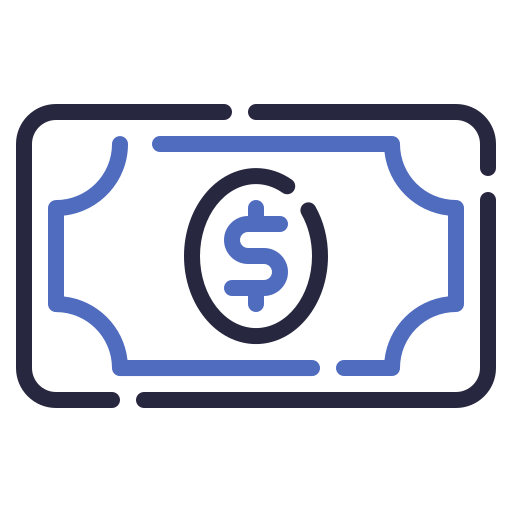 billete de banco icono gratis