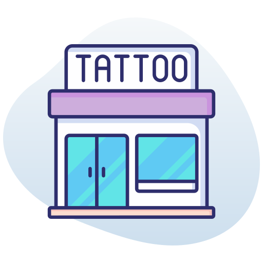 salón de tatuajes icono gratis