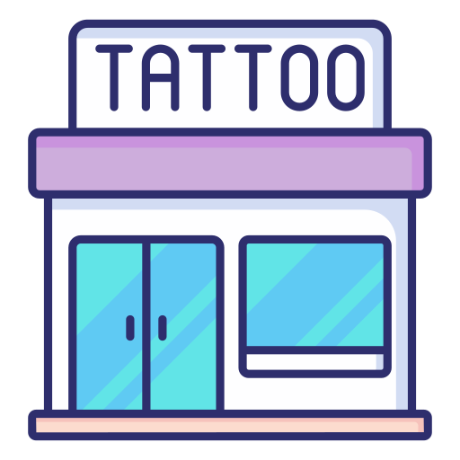 salón de tatuajes icono gratis