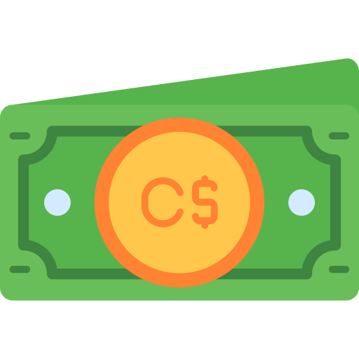 dolar canadiense icono gratis