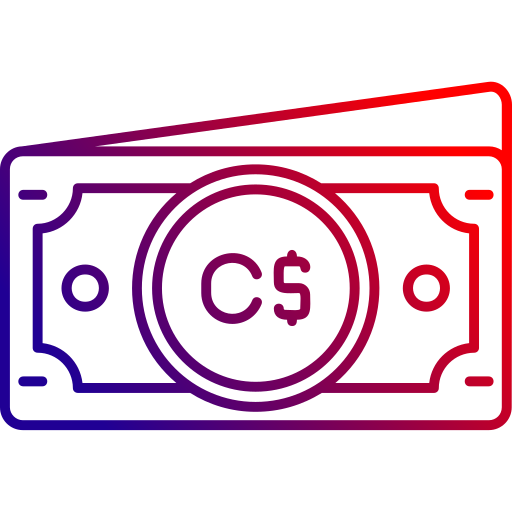 dolar canadiense icono gratis
