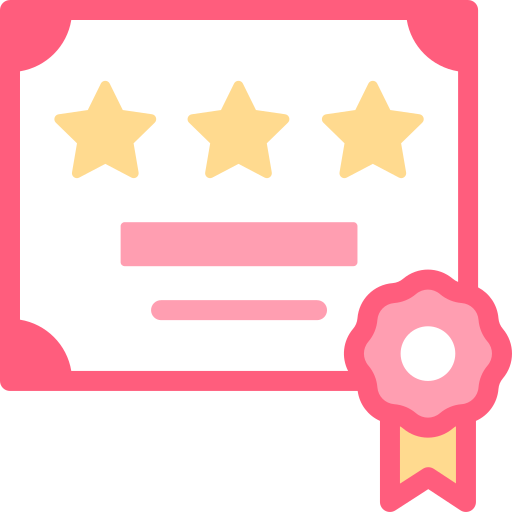 Guarantee certificate free icon