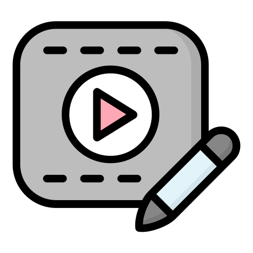 edición de video icono gratis