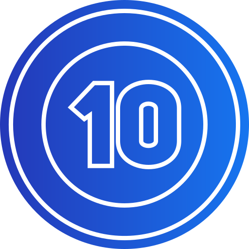 numero 10 icono gratis