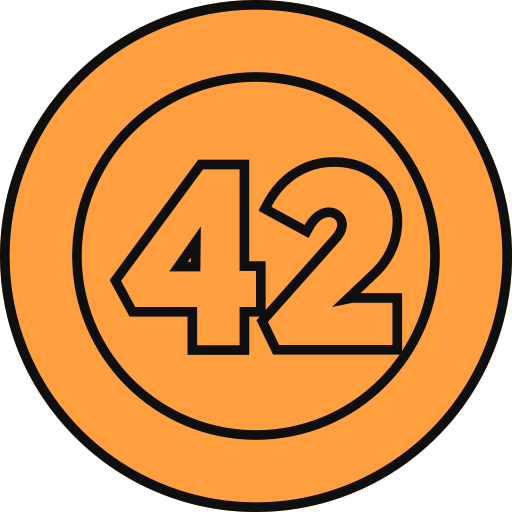 42 Icône gratuit 42 Icône gratuit