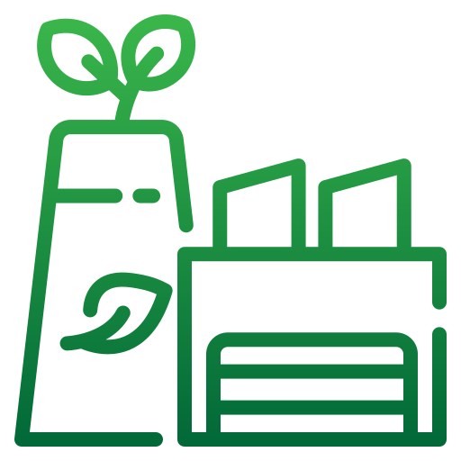 fábrica ecológica icono gratis