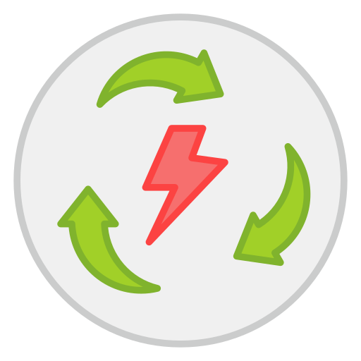 reciclar energía icono gratis