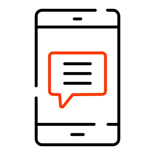 Mobile chat free icon