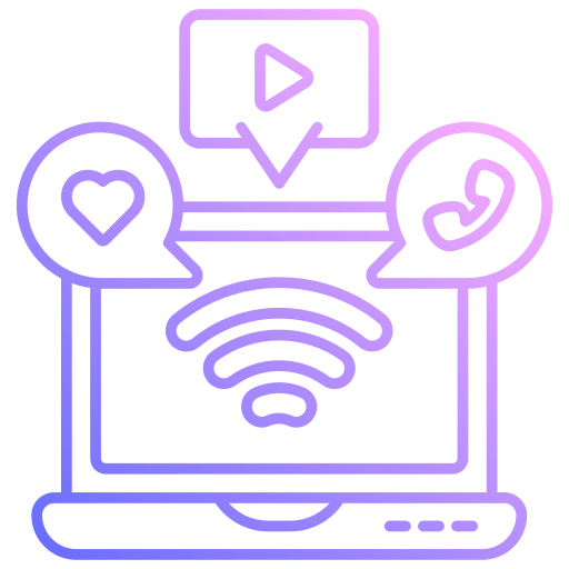 interacción en redes sociales icono gratis