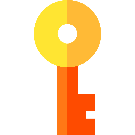 Key Basic Straight Flat icon