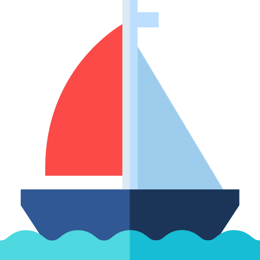 Sailboat Basic Straight Flat icon