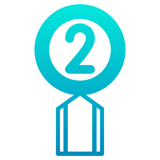 insigne de 2ème position Icône gratuit