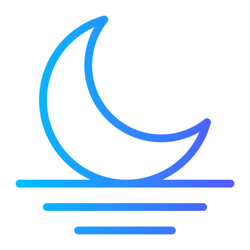 luna creciente icono gratis