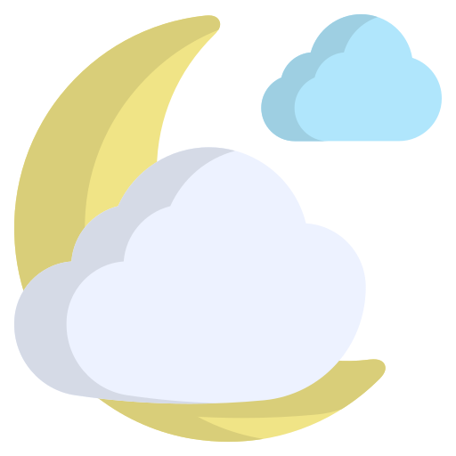 nube nocturna icono gratis