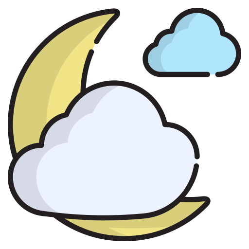 nube nocturna icono gratis