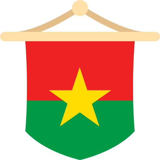 bandera de burkina faso icono gratis