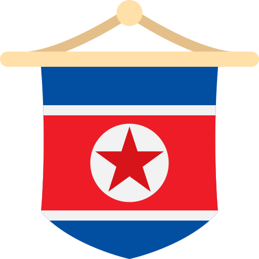 bandera de corea del norte icono gratis