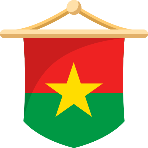 bandera de burkina faso icono gratis