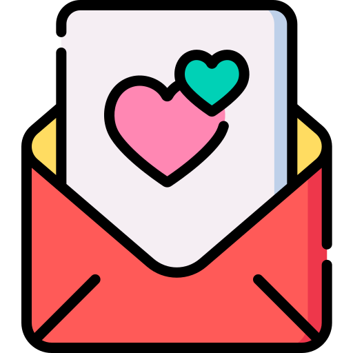 carta de amor icono gratis