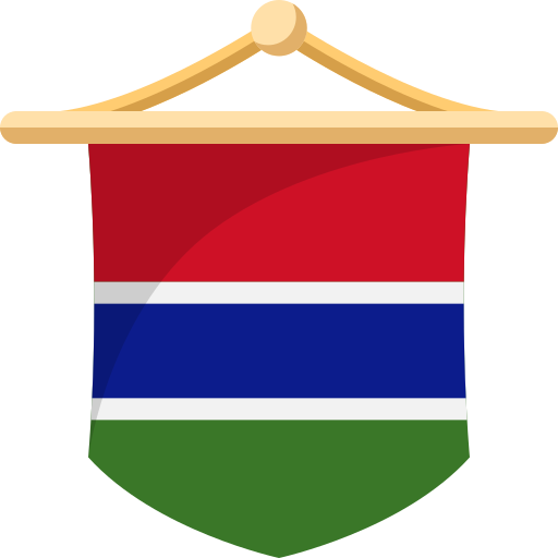 bandera de gambia icono gratis