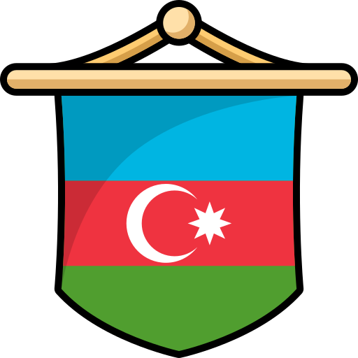 bandera de azerbaiyán icono gratis