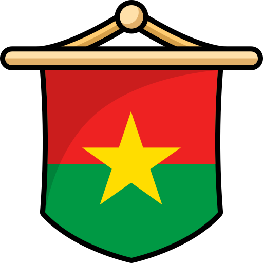 bandera de burkina faso icono gratis