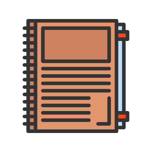 libreta de espiral icono gratis