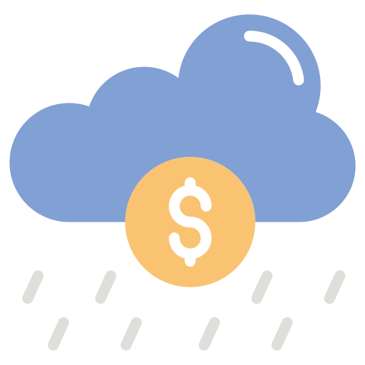 lluvia de dinero icono gratis