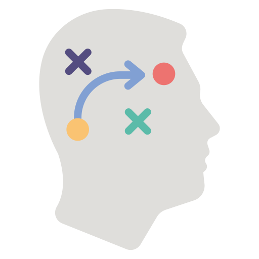 pensamiento estrategico icono gratis